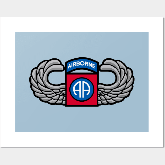 82nd Airborne Jump Wings Wall Art by Trent Tides